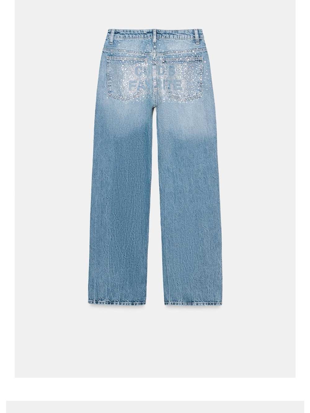 TRF MID-RISE STRAIGHT LEG SHIMMER JEANS